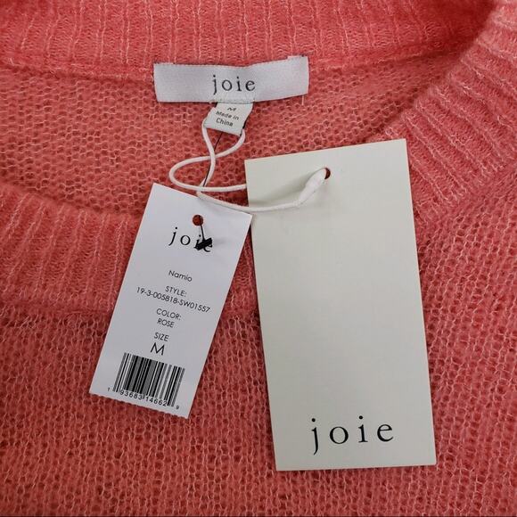 Joie Namio Wool Blend Sweater Rose (Coral) Women's Size Medium NEW - Picture 11 of 14